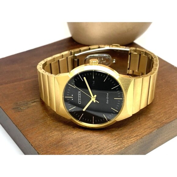 Citizen Men's Watch BM7582-56E Eco Drive Black Dial Gold Stainless Steel 40mm - Picture 9 of 15